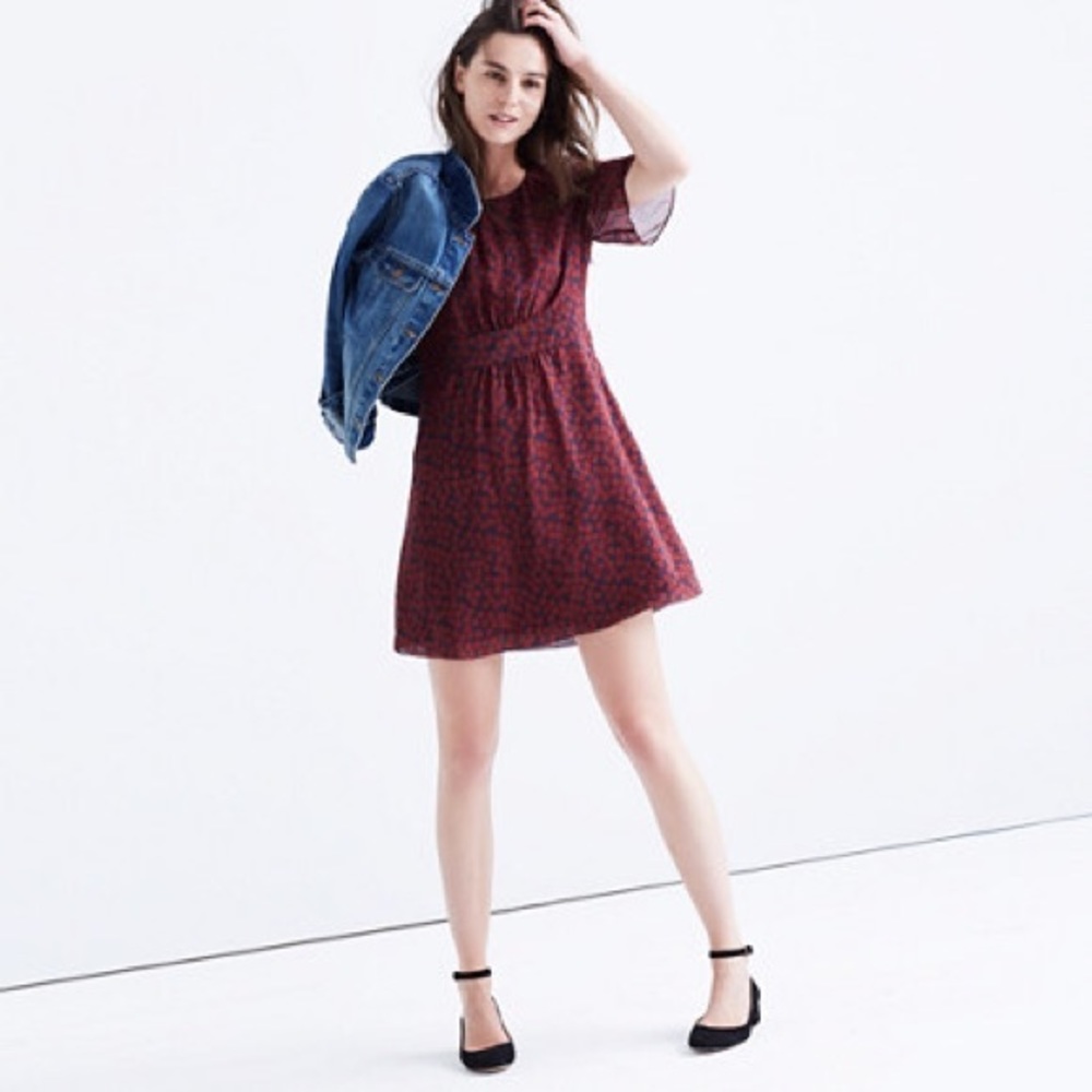 Madewell Silk Slowdance Dress Marimba Floral 8 NWT
